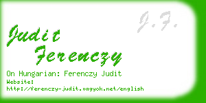 judit ferenczy business card